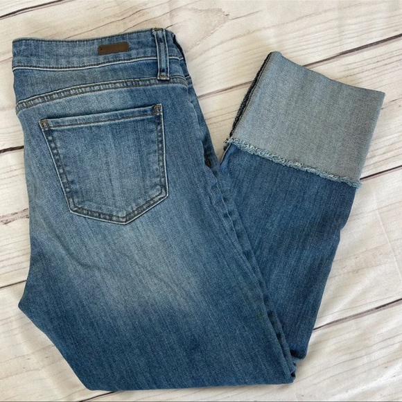 Kut from the Kloth Cameron Roll Cuff Straight Leg Jeans size 8 - Picture 3 of 12